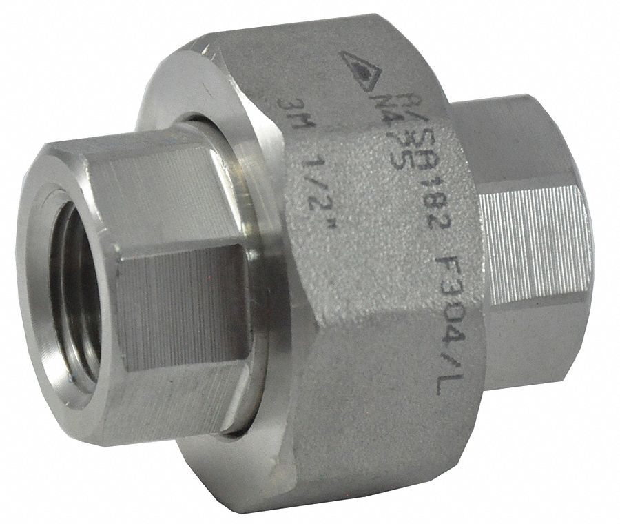 Union, 3/4 In, Threaded, 304 SS