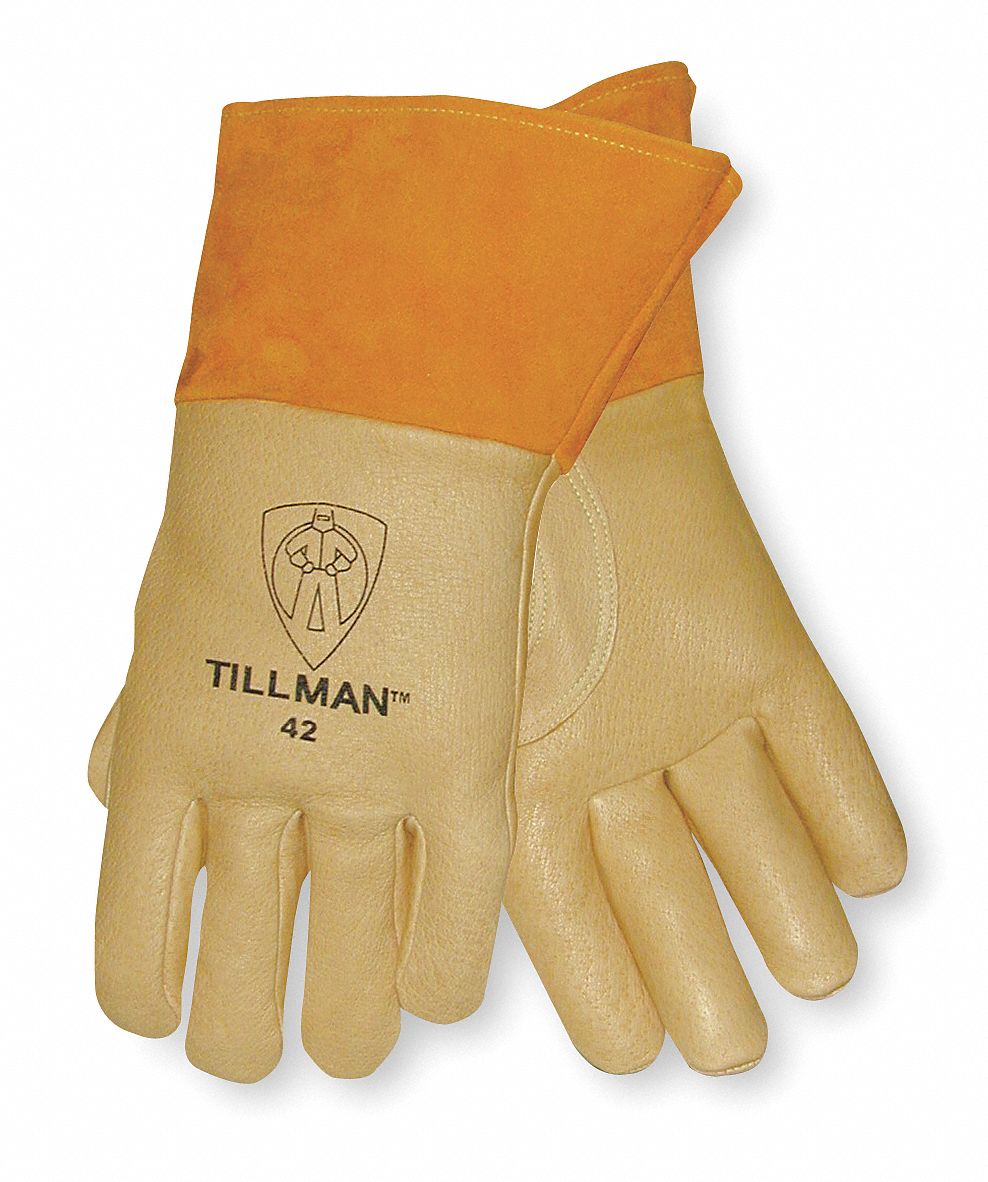 Welding Gloves, MIG, S, Straight, PR