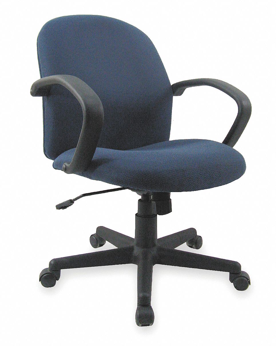 Midback Tilter Chair, Fabric, Blue