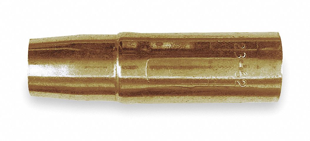 Nozzle, Tapered, Bore 3/8 In, Brass, PK 2