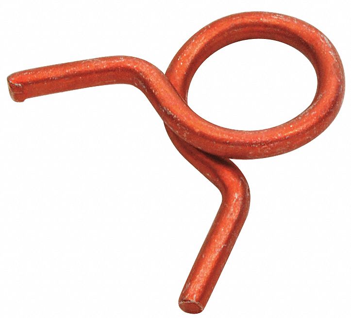 Hose Clamp, Dia 0.312x0.062, Red, Pk 100
