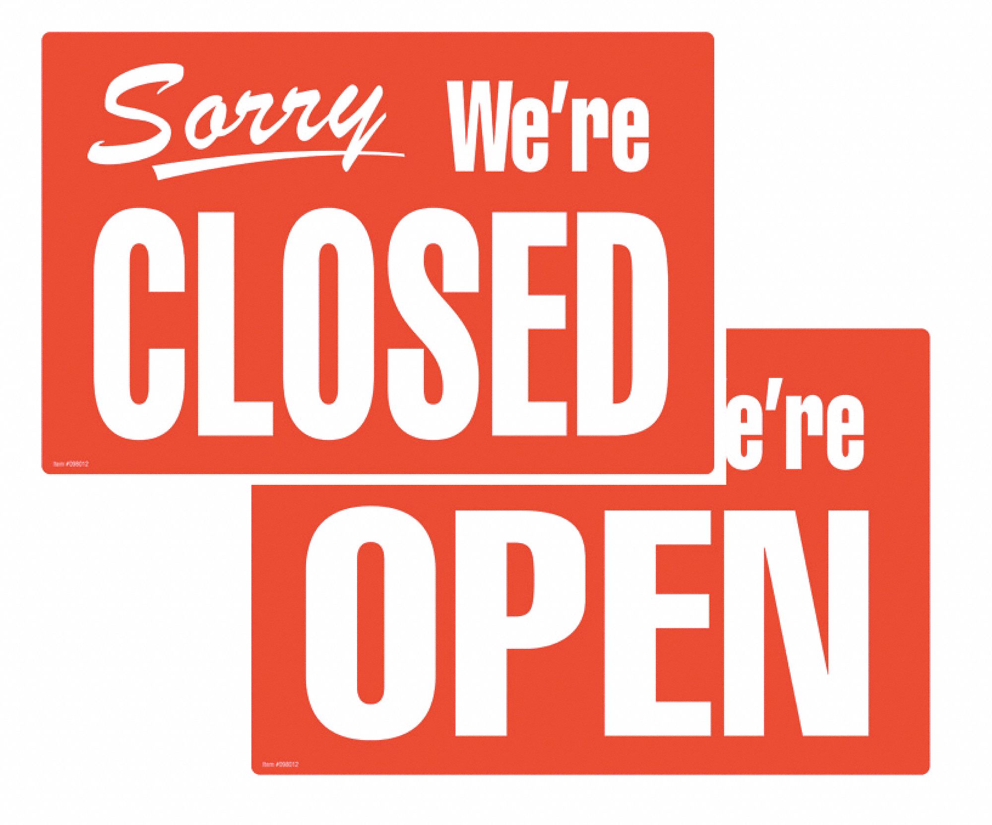 Notice Sign, 8 x 12In, R/WHT, Vinyl, ENG