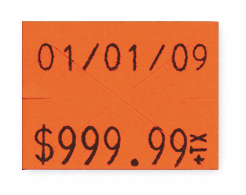 Pricing Label Kit, 2-Line, Red, PK3