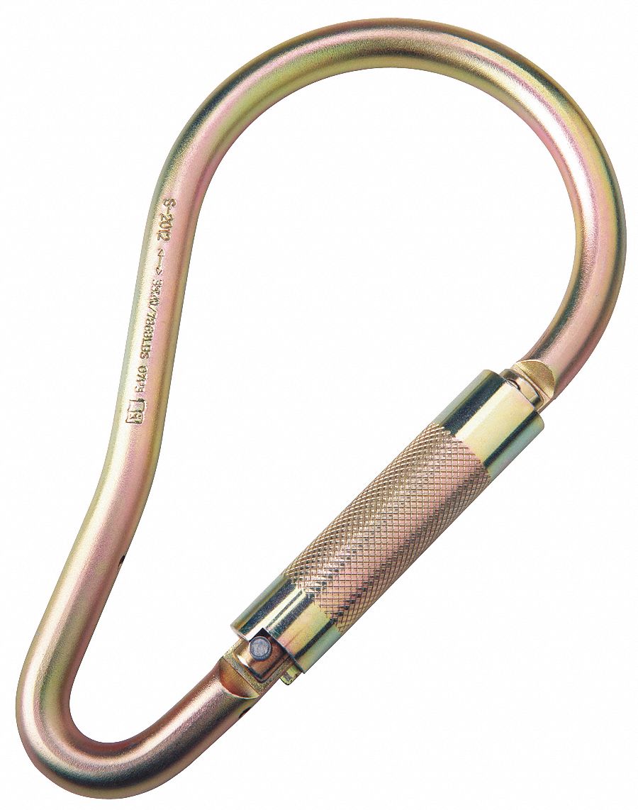 Carabiner, Steel, 8-3/4 In. L, Auto-Lock