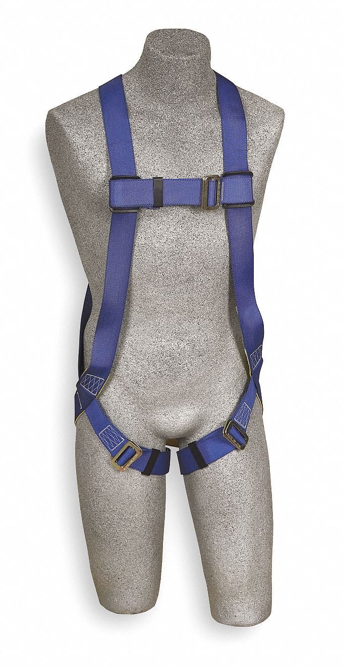 Full Body Harness, Universal, 320lb, Blk/Bl
