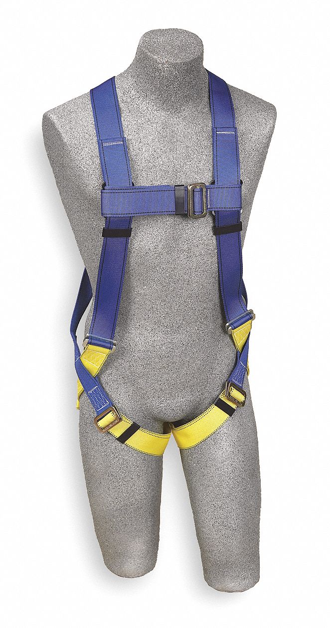 Full Body Harness, Universal, 320lb, Blk/Bl