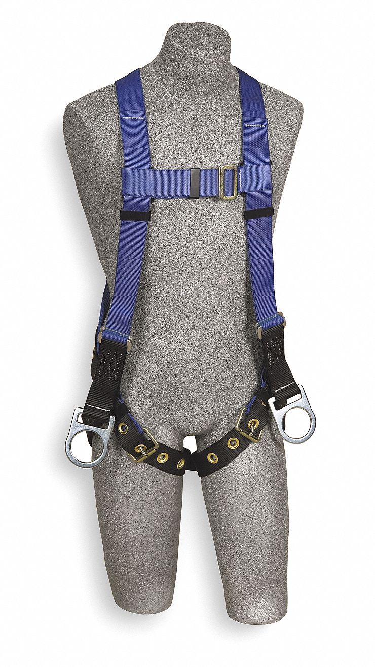 Full Body Harness, Universal, 320lb, Blk/Bl