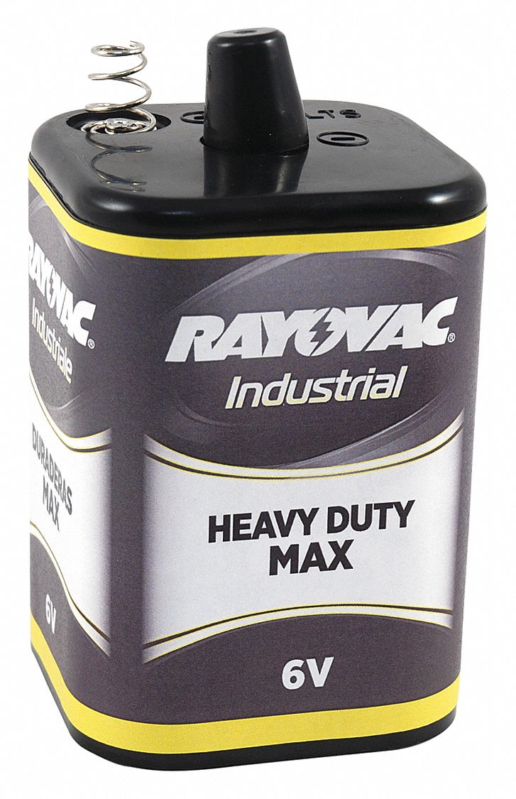 Lantern Battery, Heavy Dty, 6V, Spring Term