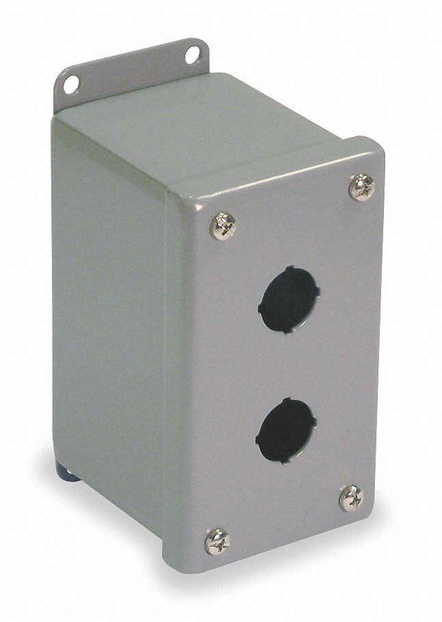 Enclosure, Pushbutton, Extra Deep, 2 Holes