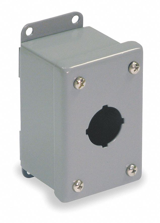 Enclosure, Pushbutton, Slimline, 1 Hole