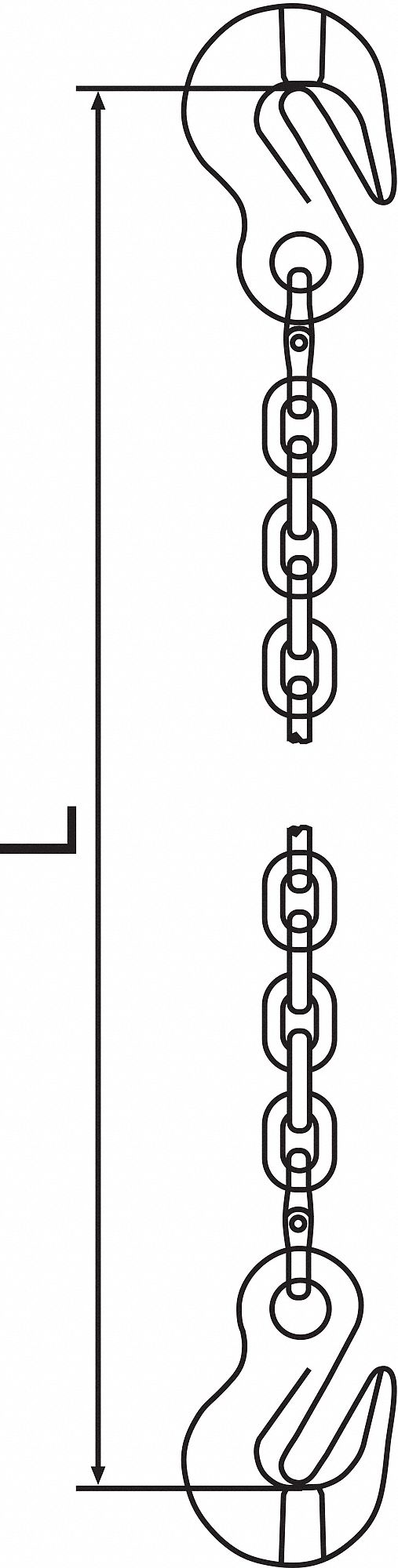 Chain Sling, G120, SGG, Alloy Steel, 5 ft. L