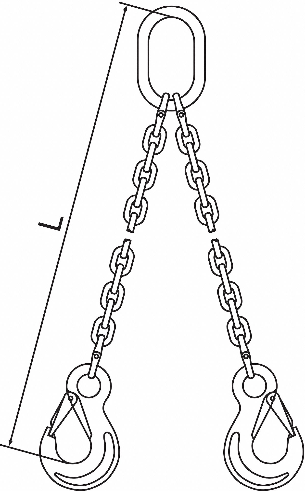 Chain Sling, G50, DOS, Stainless Stl, 5 ft L