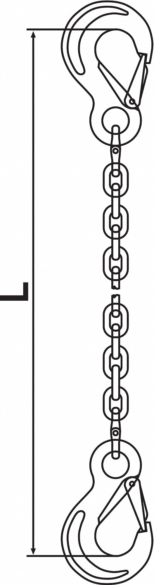 Chain Sling, G120, SSS, Alloy Steel, 5 ft. L