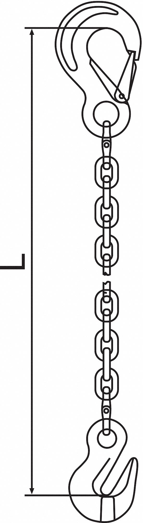 Chain Sling, G120, SSG, Alloy Steel, 10 ft L