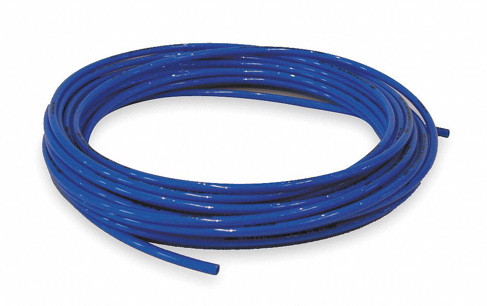 Tubing, 1/4 In OD, Nylon, Blue, 100 Ft