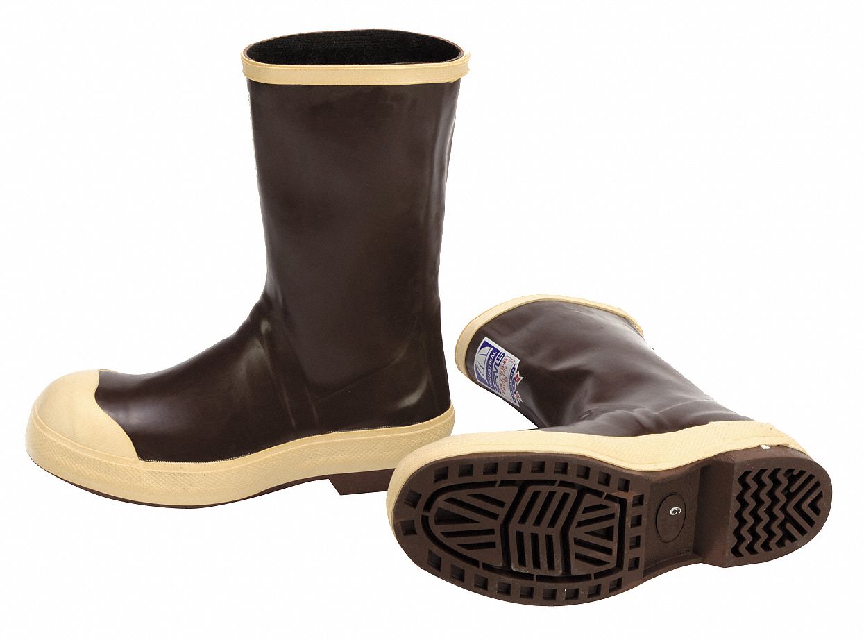 Midcalf Boot, Men, 13, Stl Toe, Brn/Crm, 1PR