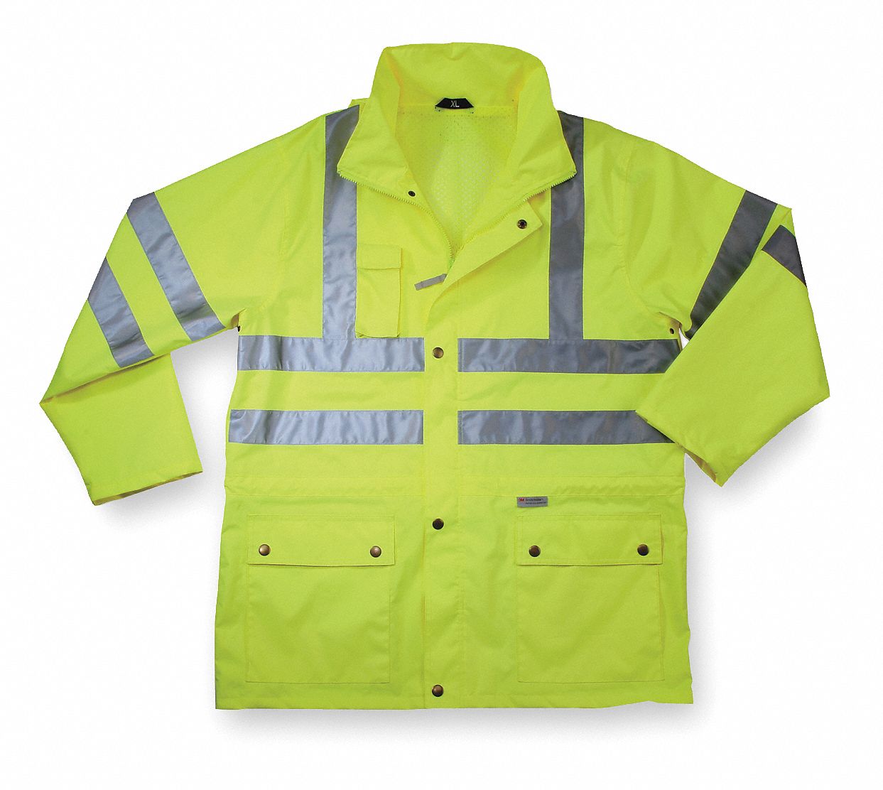 Rain Jacket, Hi-Vis Yellow/Green, M