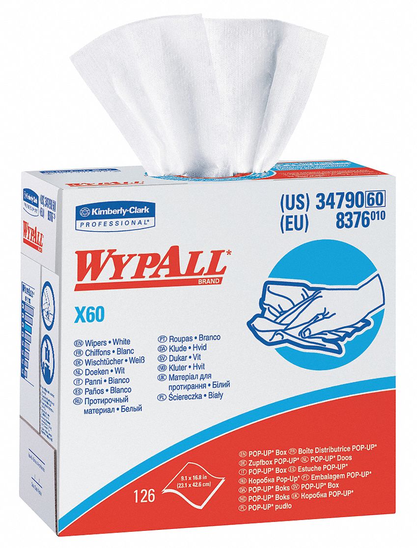 Disposable Wipes, 9-1/10 In x 16-4/5 In