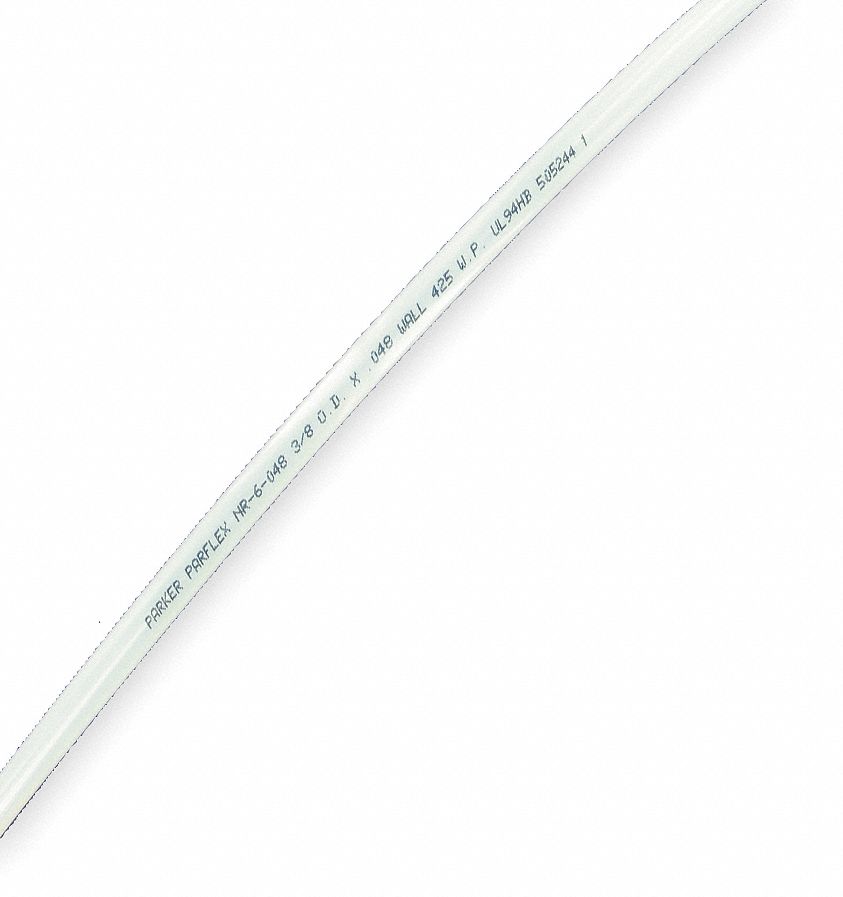 Tubing, Nylon, 1/4 In OD, Natural, 50 Ft