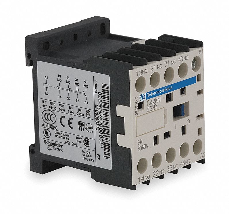 IEC Control Relay, 120VAC, 2NO/2NC