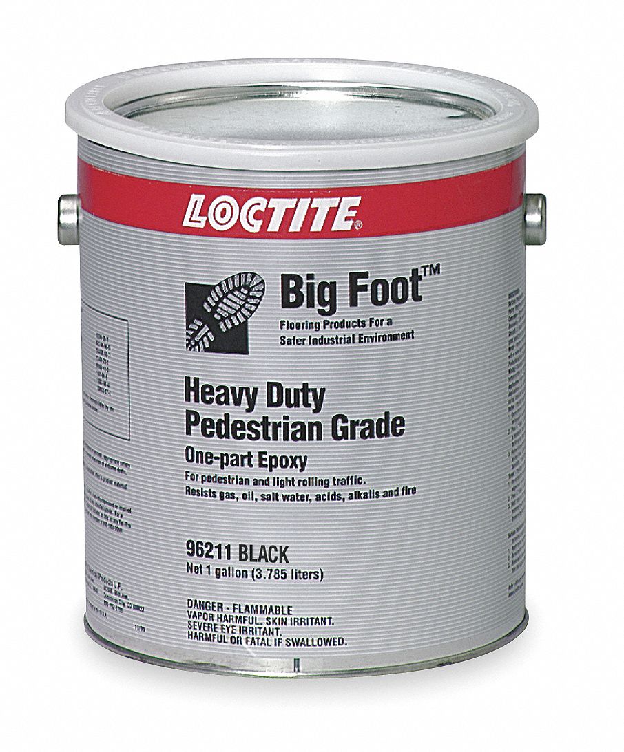 Floor Coating, 1 gal, Black, Epoxy, Matte