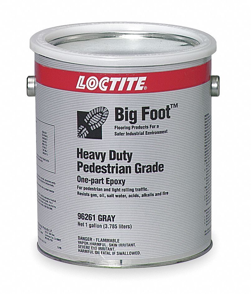 Floor Coating, 1 gal, Gray, Epoxy, Matte