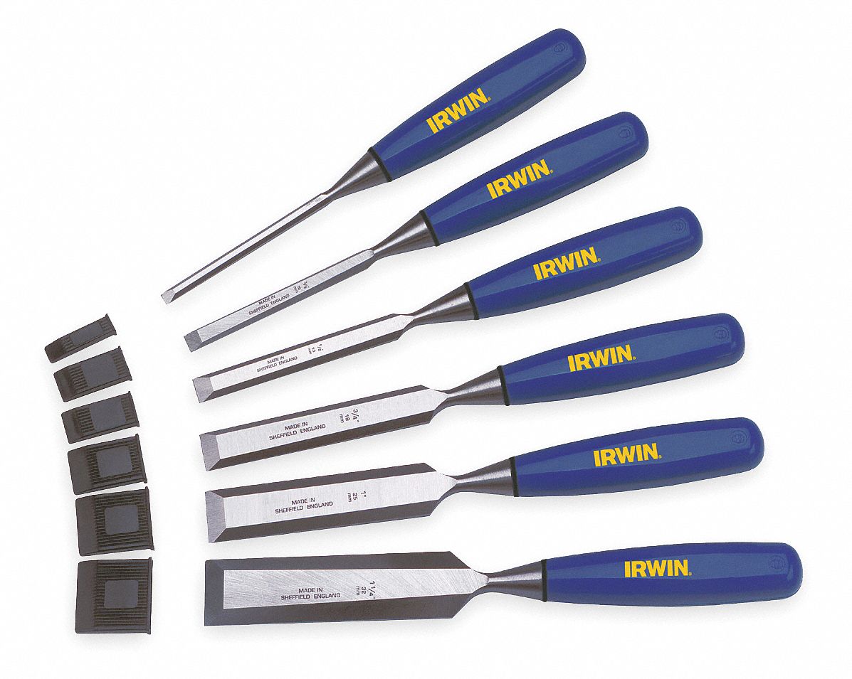 Wood Chisel Set, 6 PC, 1/4 To 1 In Tip
