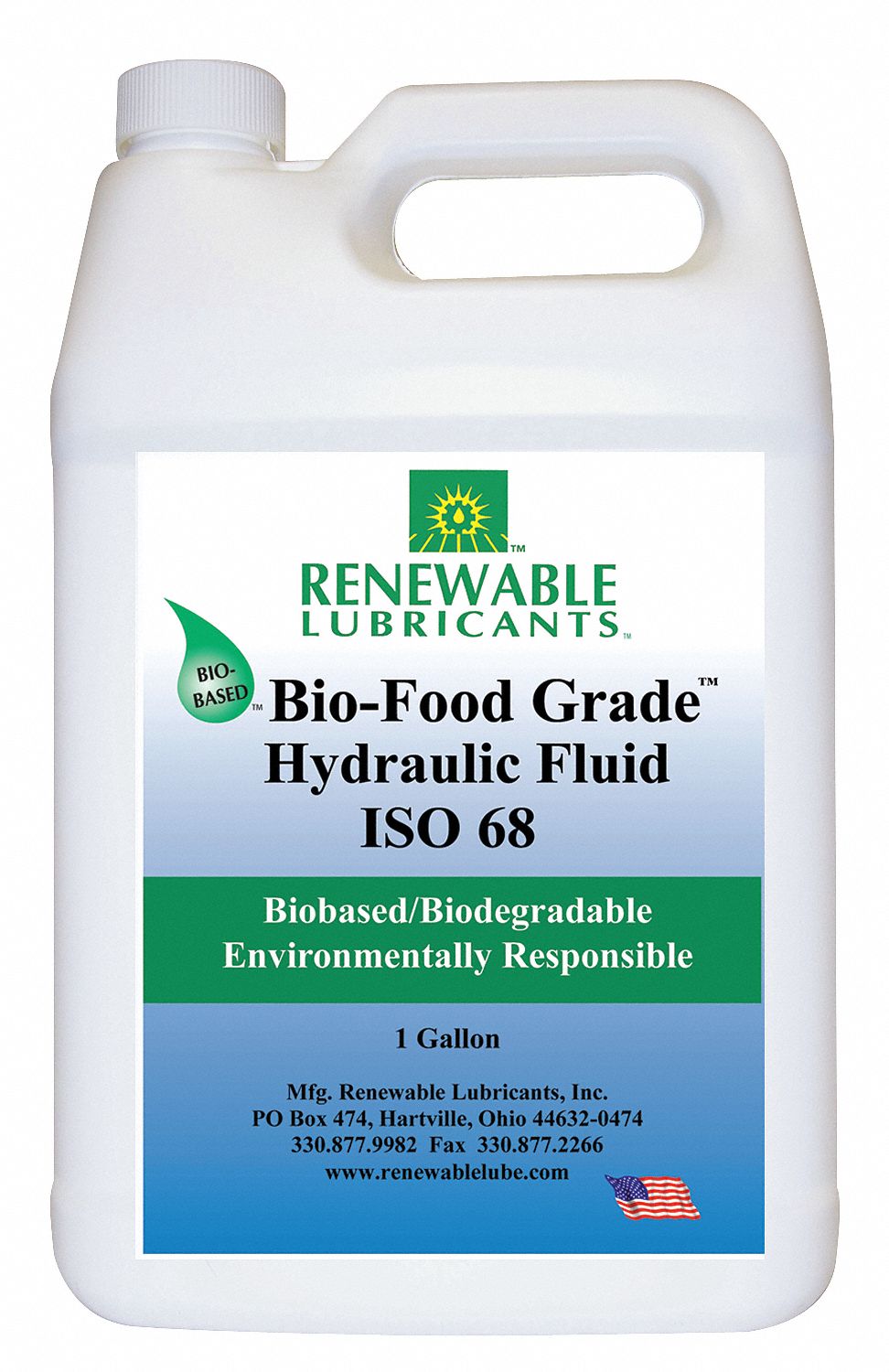 Bio-Food Grade Hydraulic Fluid, 1 Gal, 68