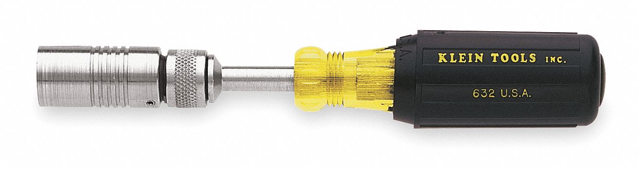 Drive-A-Matic Nut Driver, Adj, 6 3/4 In L