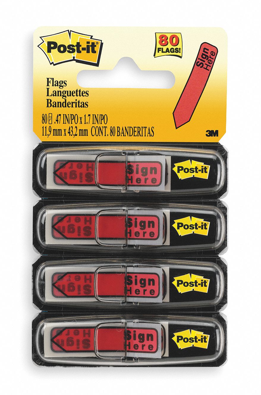 Sticky Arrows, Sign Here, Red, PK4