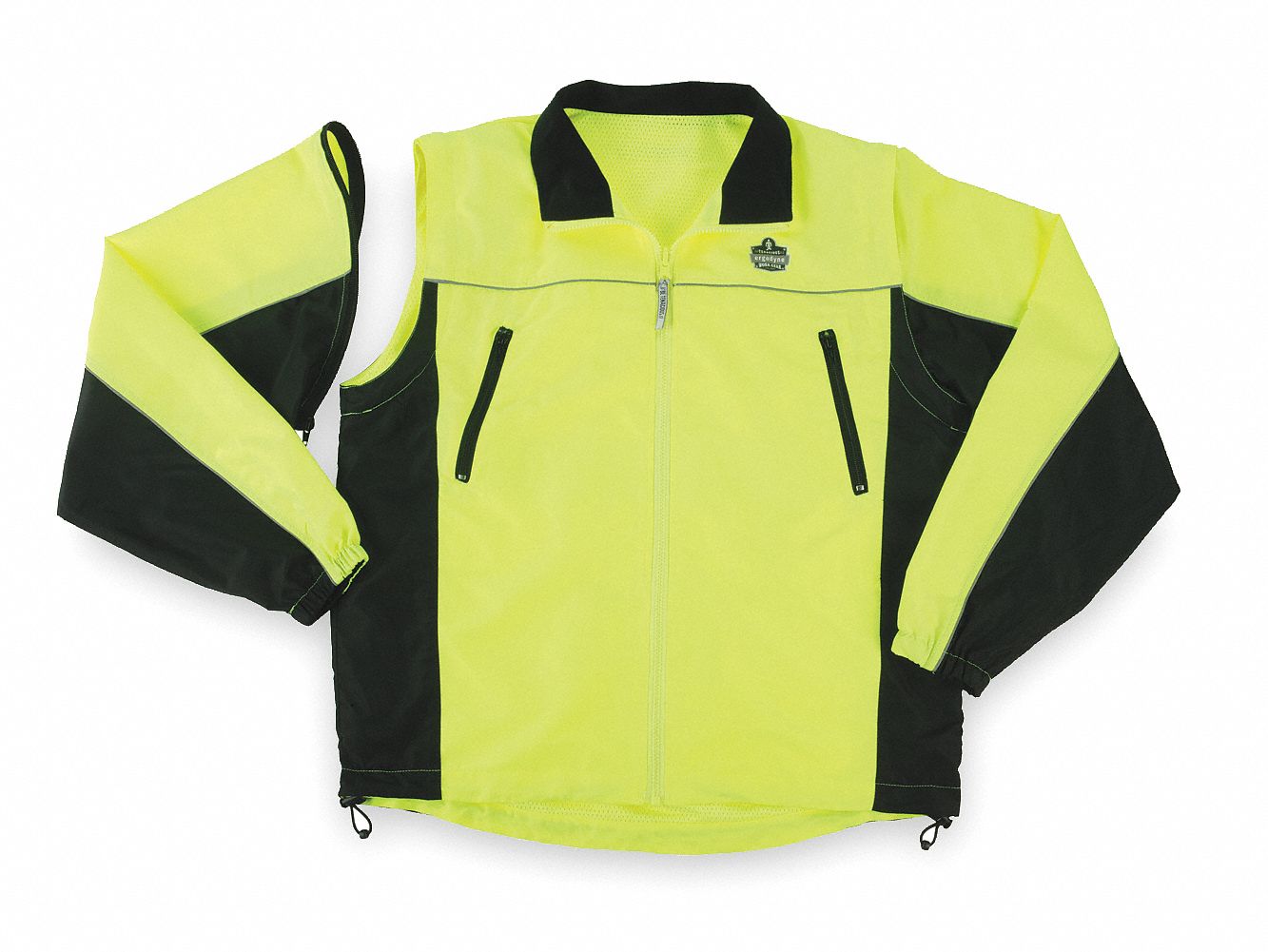 Jacket, No Insulated, Lime/Black, XL