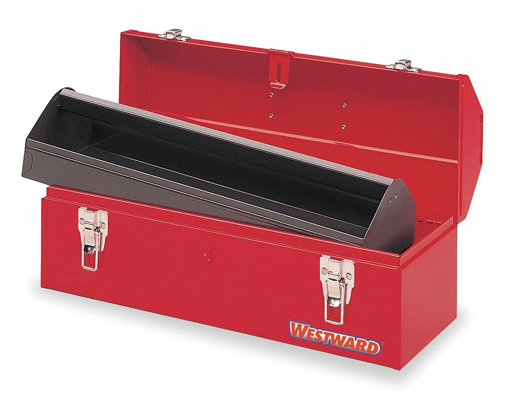 Portable Tool Box, 20 W x7 D x7-5/8 H, Red
