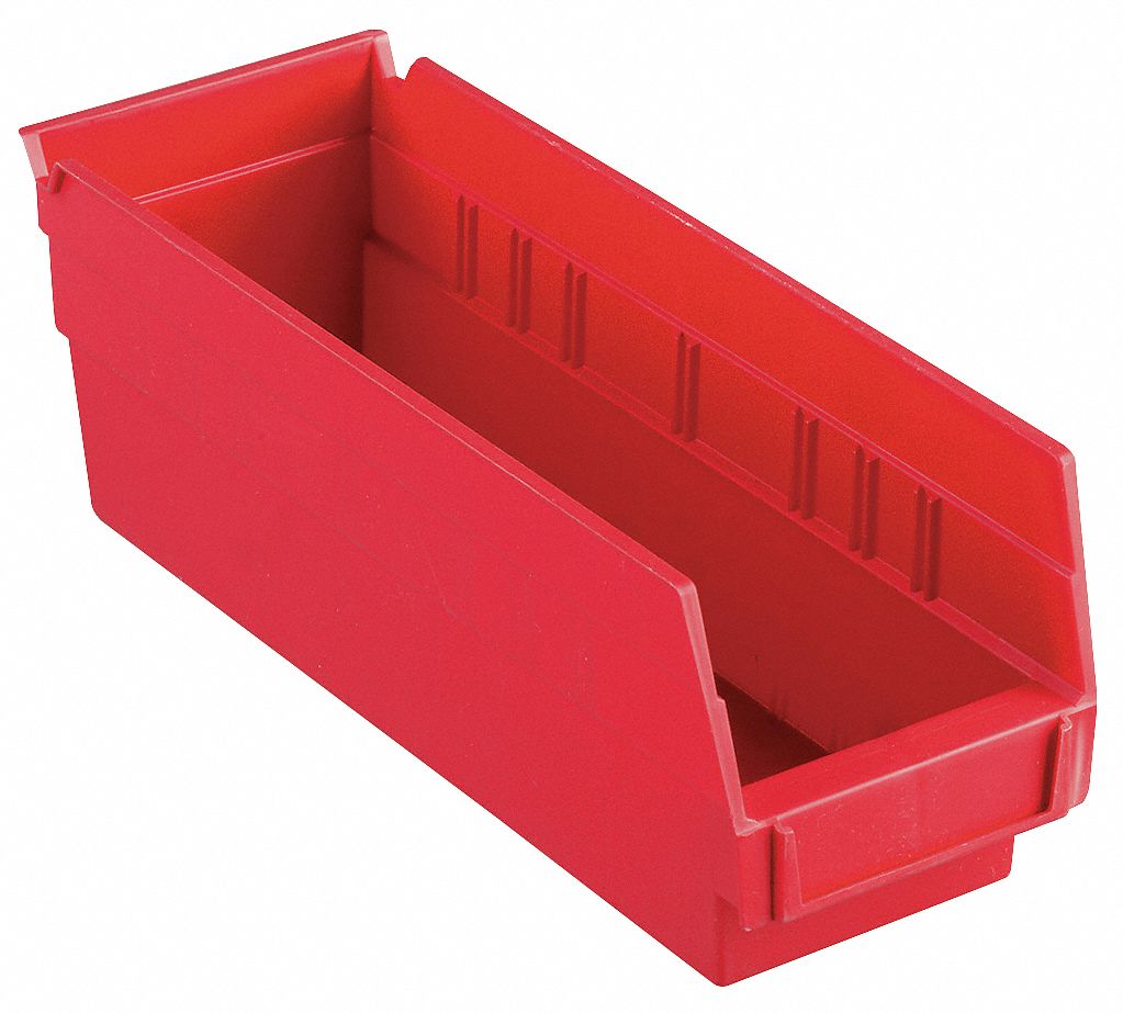 Shelf Bin, 11-5/8 x 4-1/8 x 4, Red