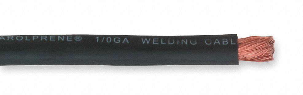 Cable, Welding, 50 Ft, 1/0 AWG, Black