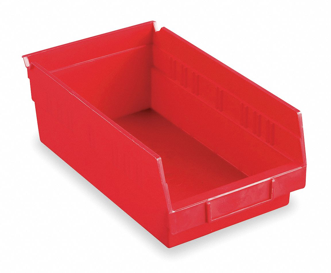 Shelf Bin, 11-5/8 x 6-5/8 x 4, Red