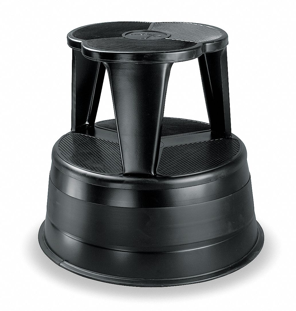 Step Stool, 14-1/2 In H, 500 lb., Steel