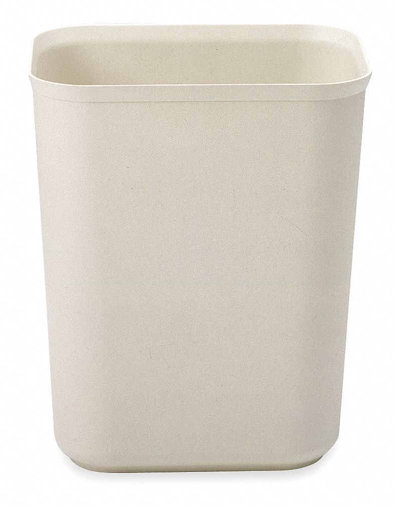 Rectangular Wastebasket, 7 G, Beige