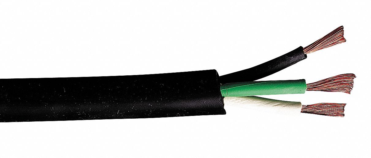 Cord, Portable, 12/3 SOOW, Black, 250ft
