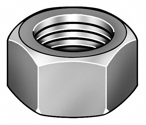 Hex Nut, Brass, 1/4-20, 7/16 W, PK 100