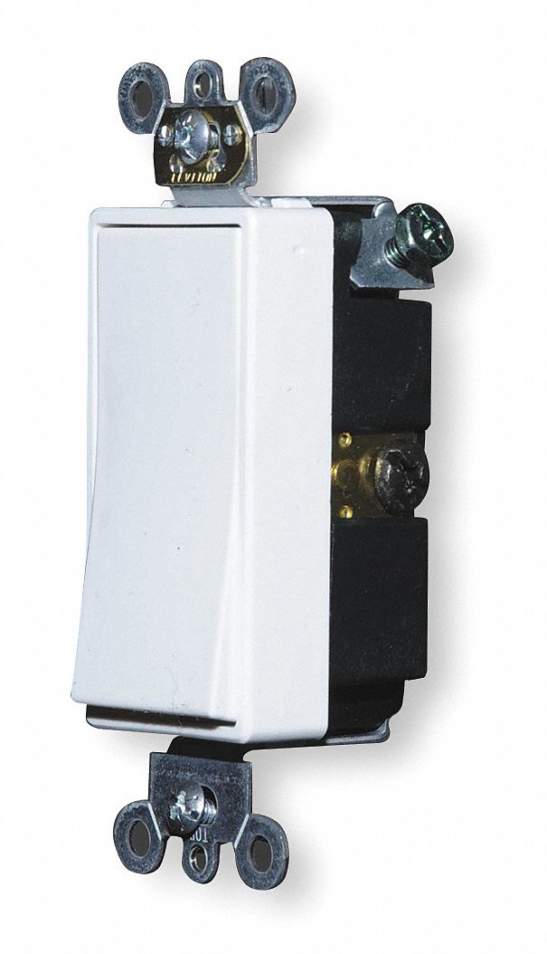 Wall Switch, 3-Way, Rocker, 15 A, White