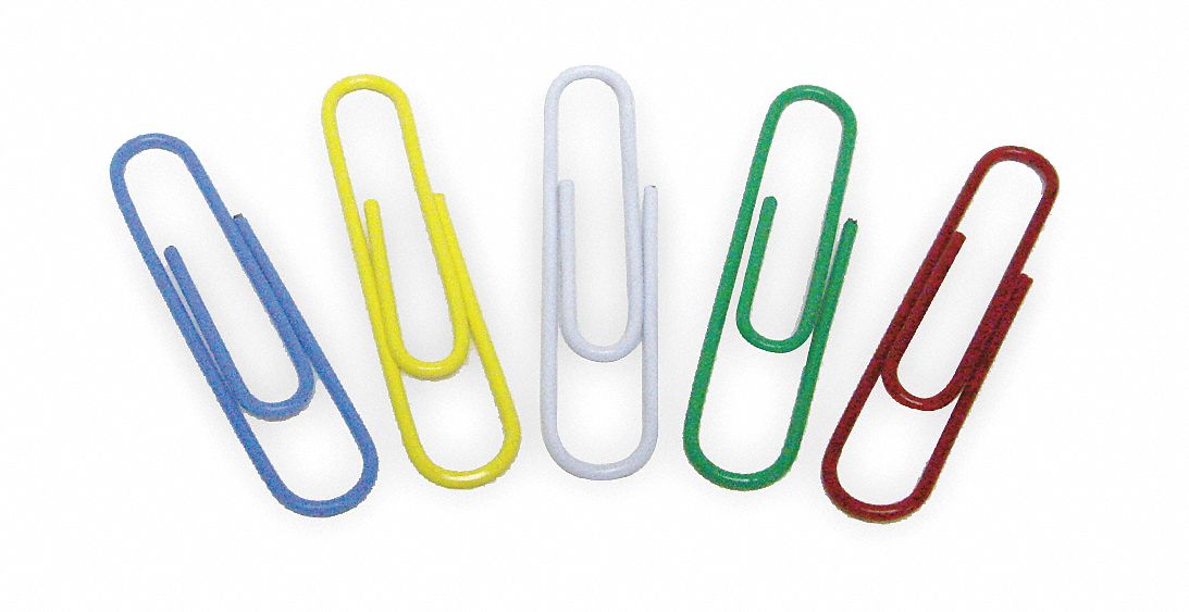 Paper Clip, 2 In, Asrt, Metal, PK100