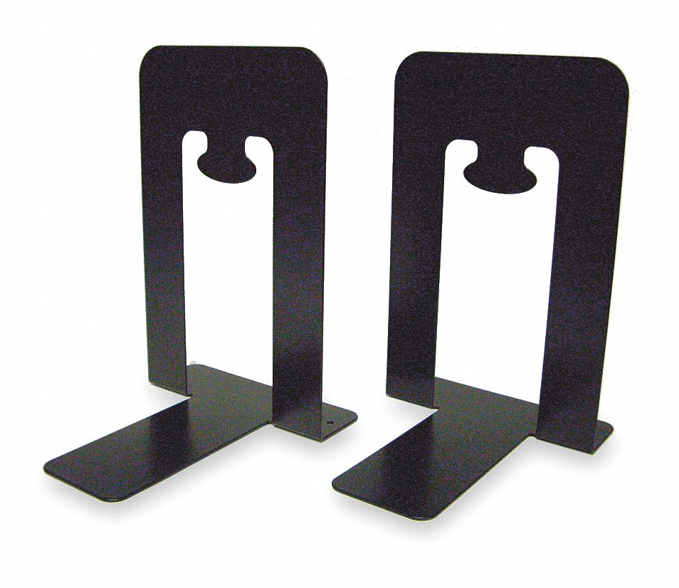 Bookends, Black, Metal, PK2