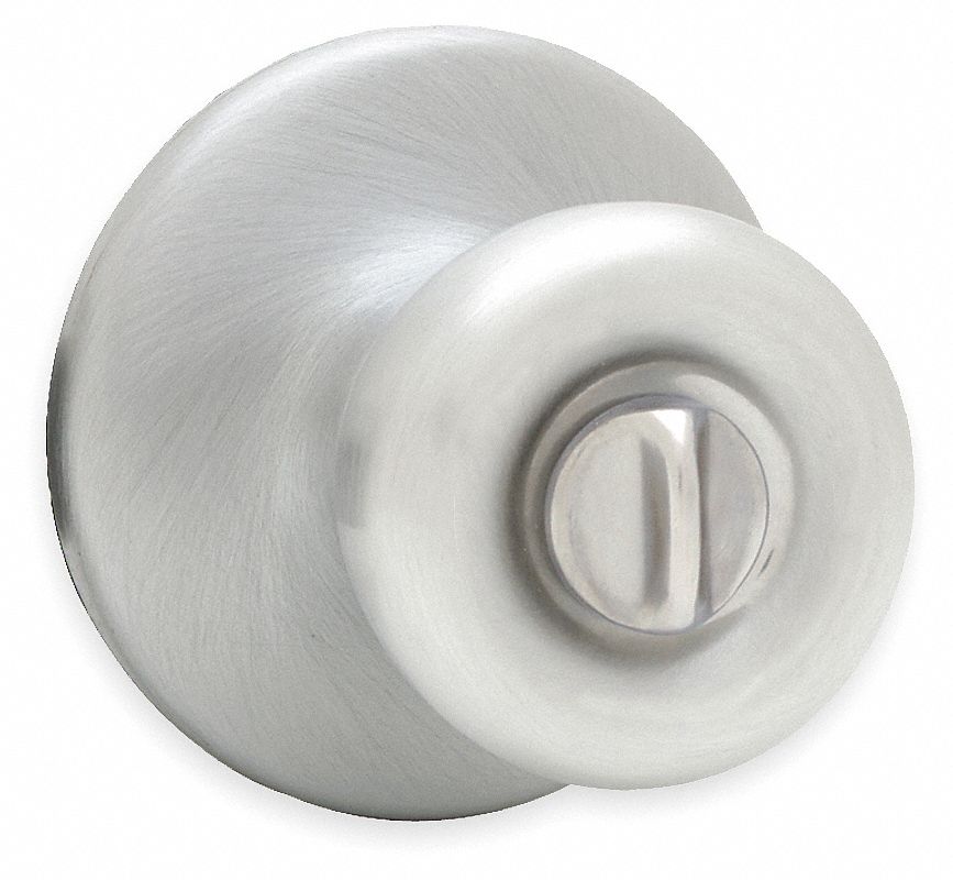 Knob Lockset, Satin Chrome