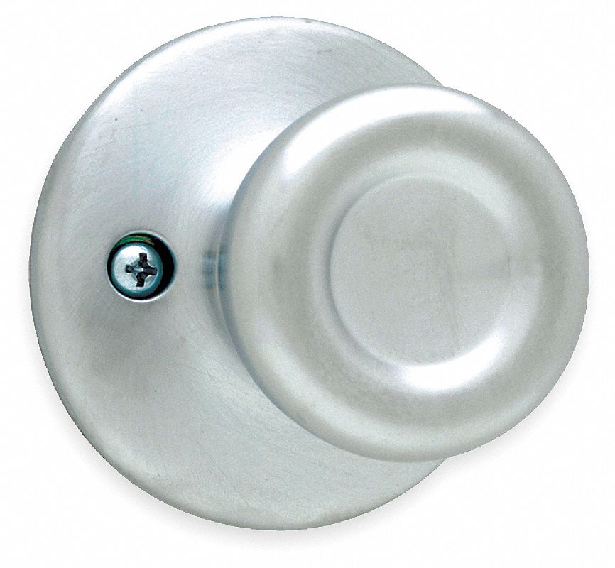 Knob Lockset, Satin Chrome