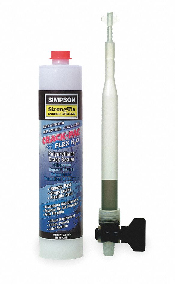 Crack Injection Resin, 2-Part Poly, 9.oz
