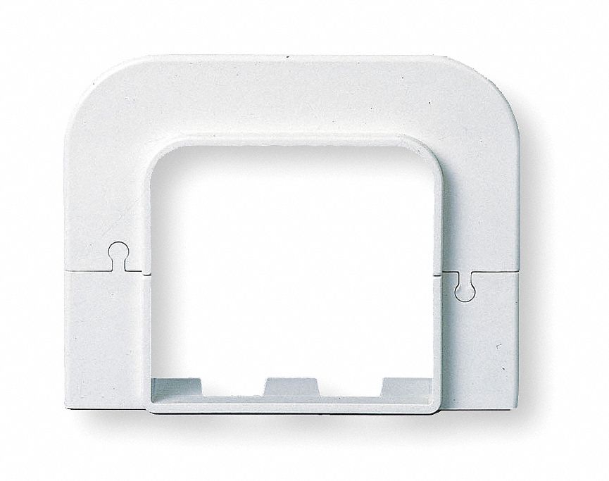 Flat Wall Escutcheon, 4-1/4 In. L, White