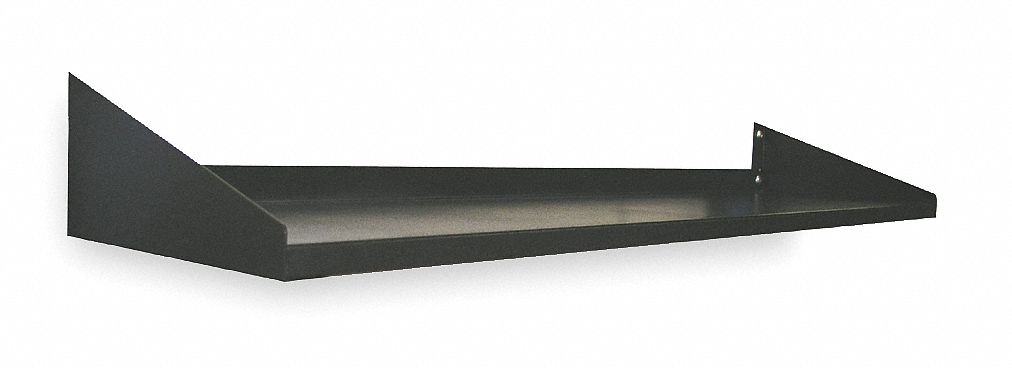 Cantilever Shelf, 60 W x 12 D x 4 H, Black