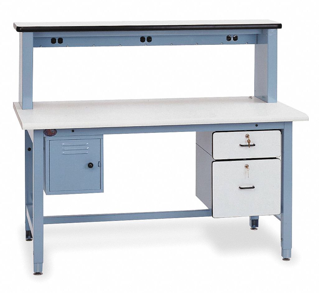 Technician Station, White , 30 to 36 In. H