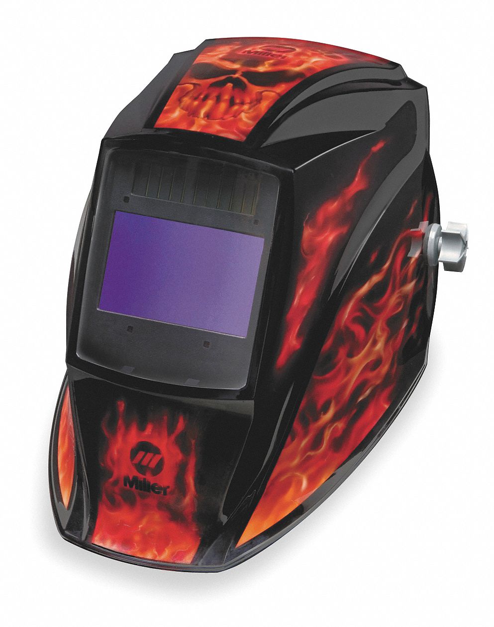 Welding Helmet.Black w/Inferno Flames