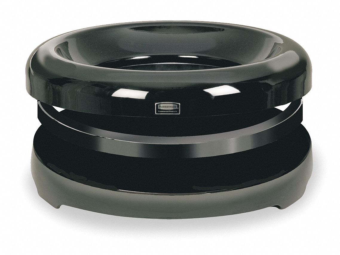 Round Waste Container Kit, Black, 32 G, 